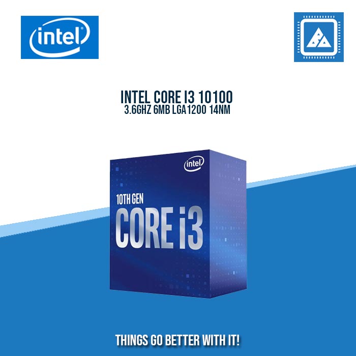 INTEL CORE I3 10100 3.6GHZ 6MB LGA1200 14NM INTEL CORE I3 10100 3.6GHZ 6MB LGA1200 14NM